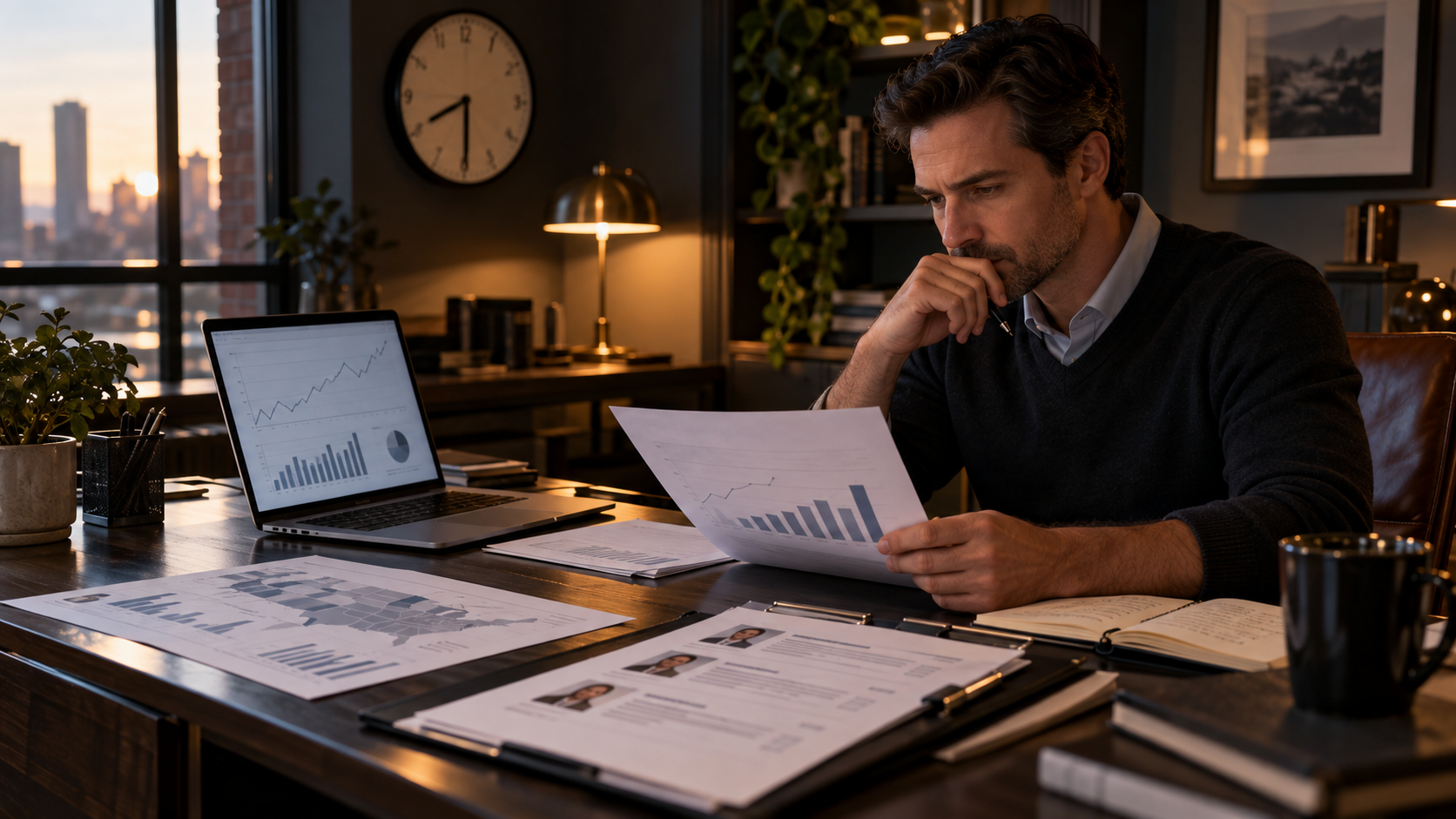 Business leader preparing to compare a national jobs report with local hiring evidence